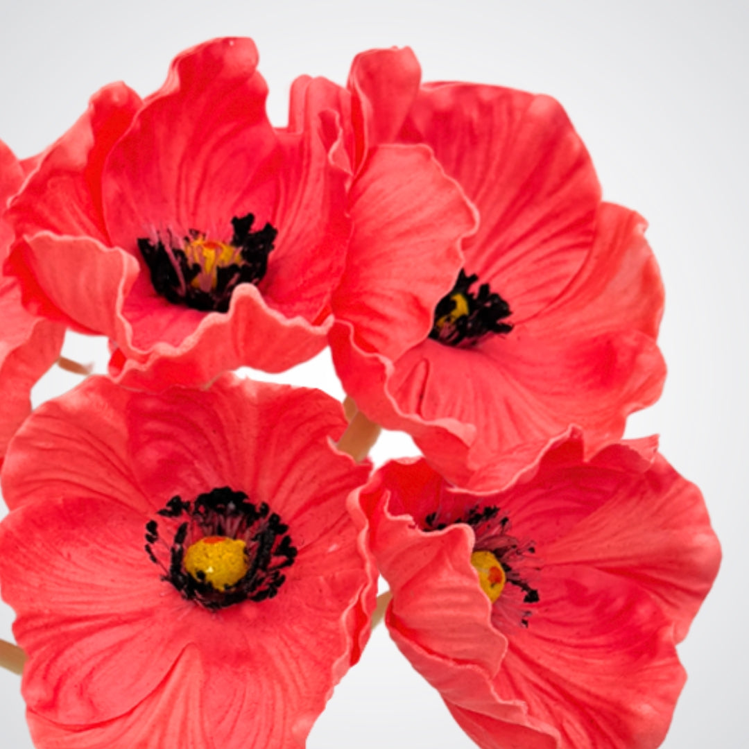 Coral Artificial Poppies