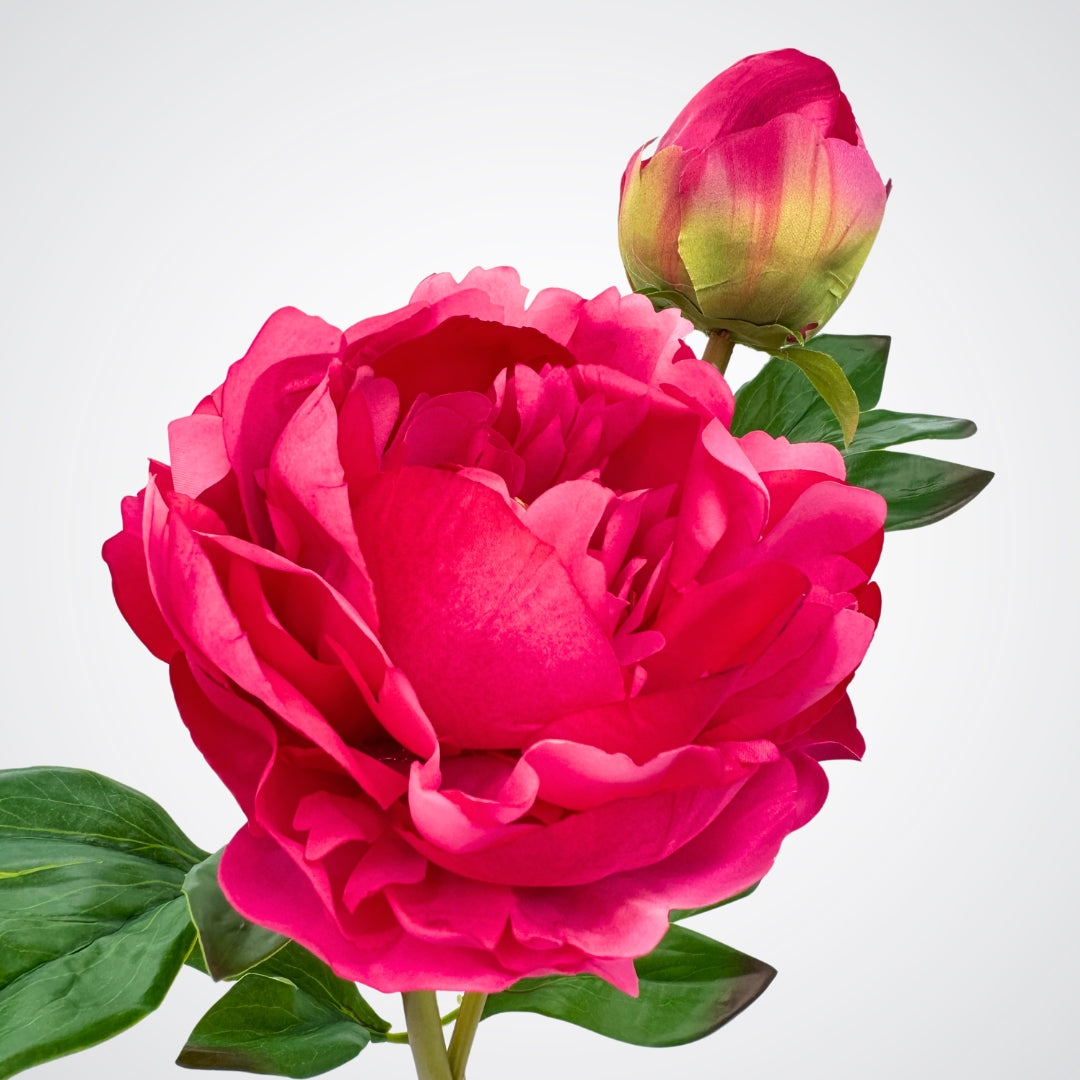 Fuchsia Artificial Peony Spray