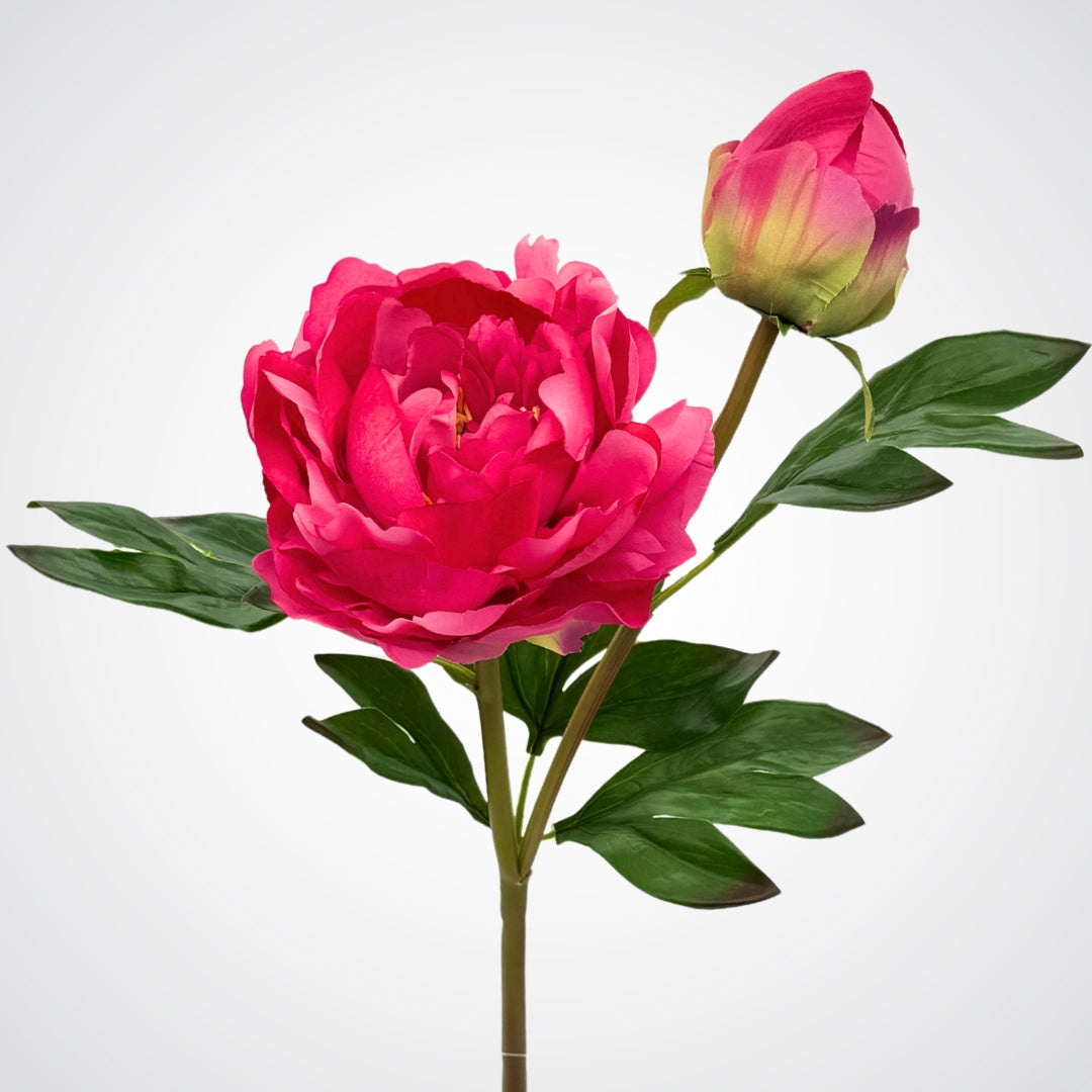 Fuchsia Artificial Peony Spray