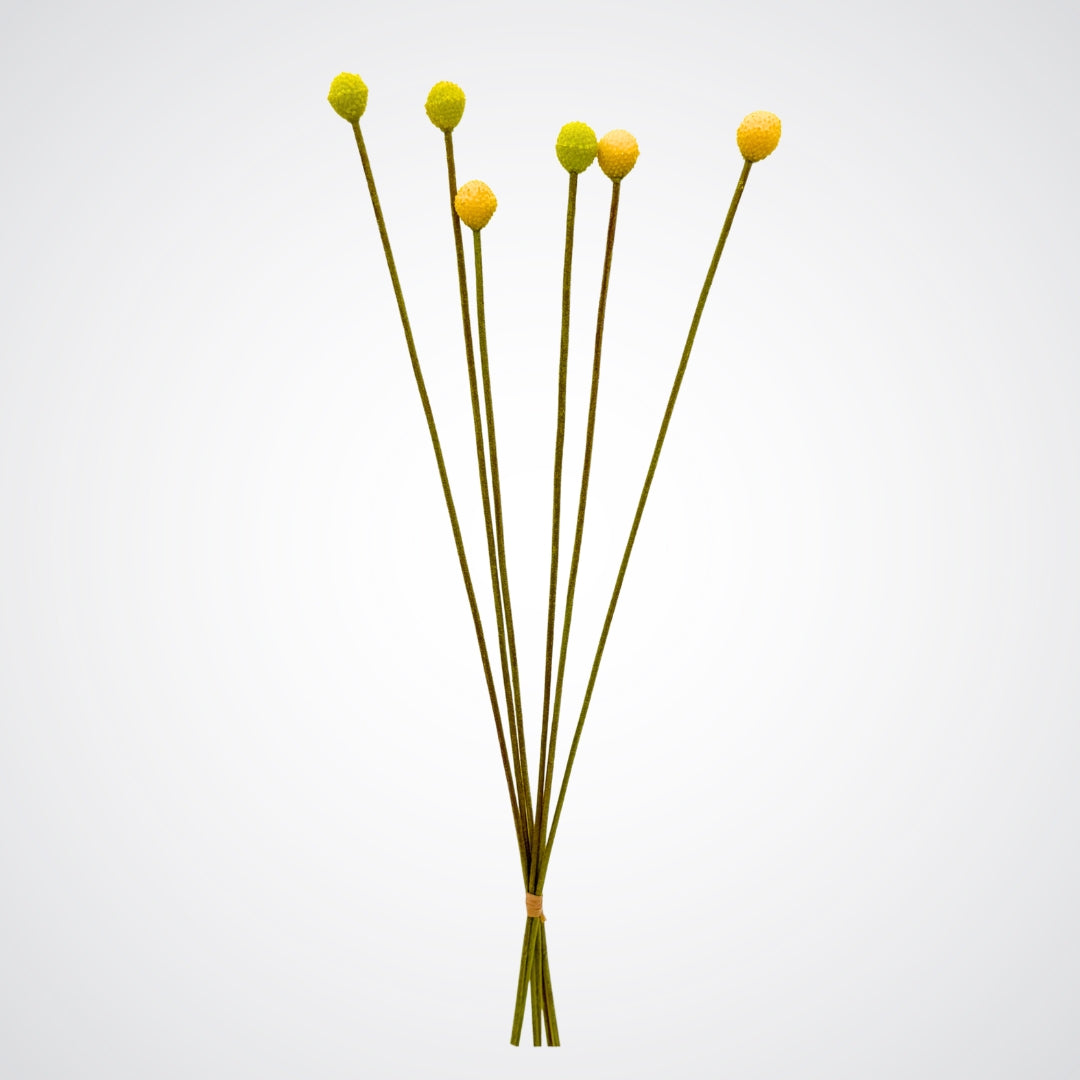 Bouquet of yellow artificial flowers on a white background from My Faux Florist Canada