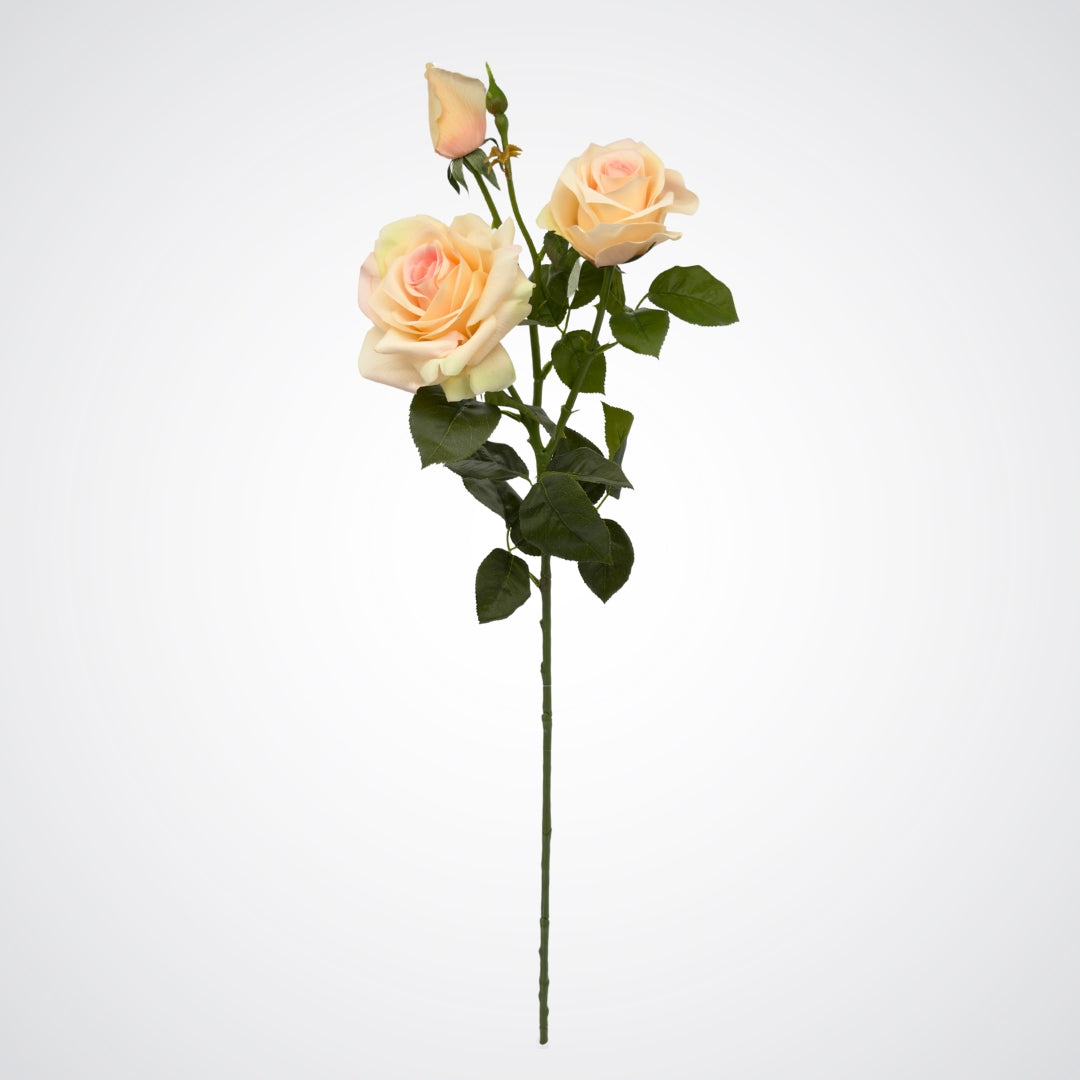 Apricot Artificial Rose Spray