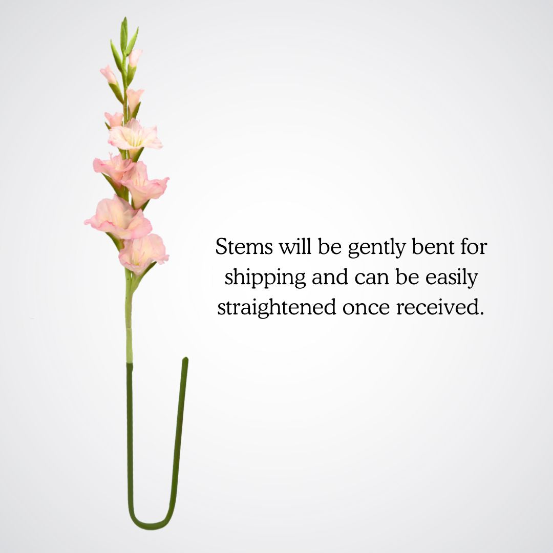 Full length bent fake artificial gladiolus flowers from My Faux Florist Canada