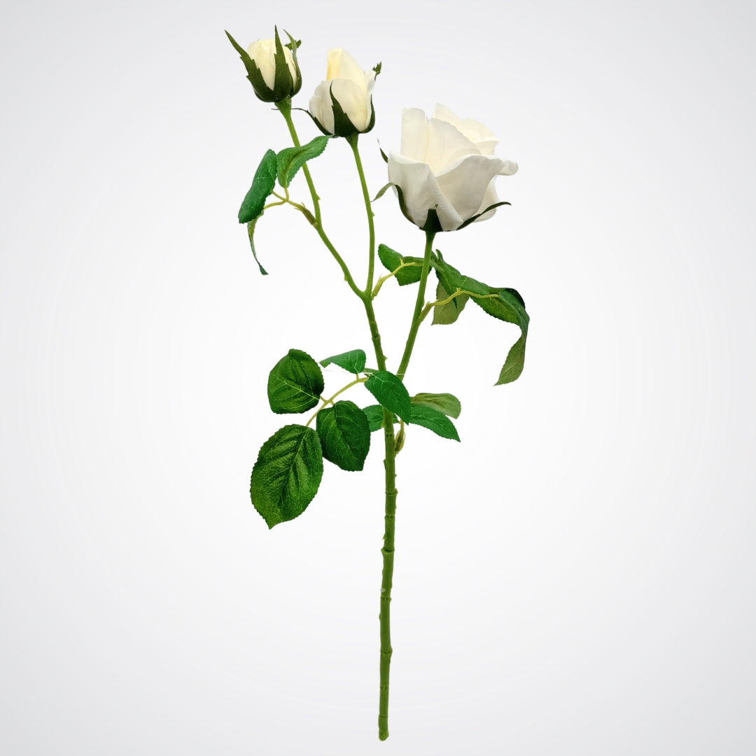 White Artificial Rose Spray