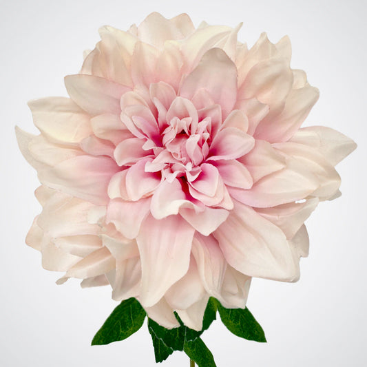 Close up of realistic lilac silk dahlia from My Faux Florist Canada.