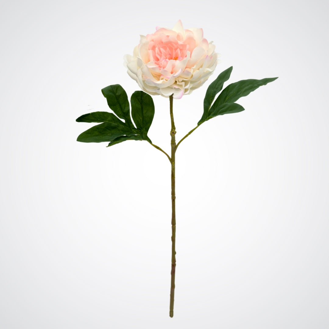 Single blush artificial peony Real Touch flower from My Faux Florist Canada.
