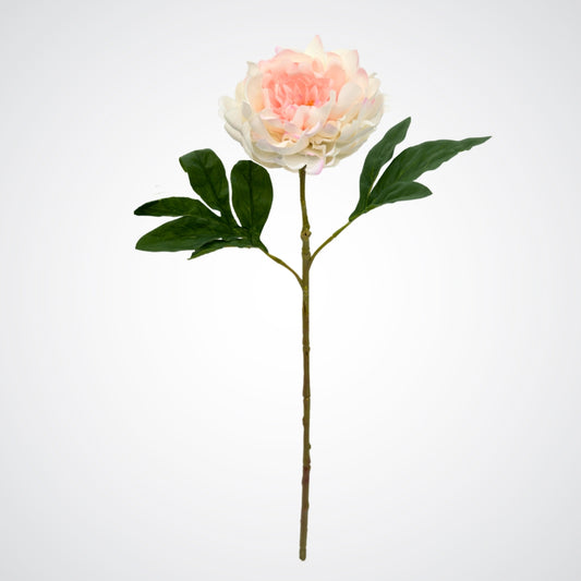 Single blush artificial peony Real Touch flower from My Faux Florist Canada.
