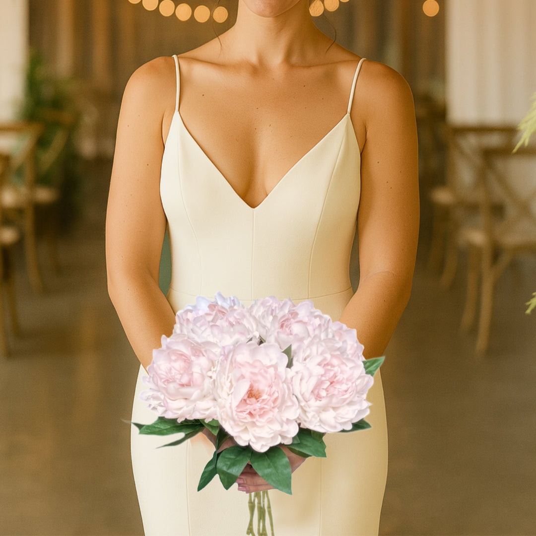 Lifelike Blush Peonies