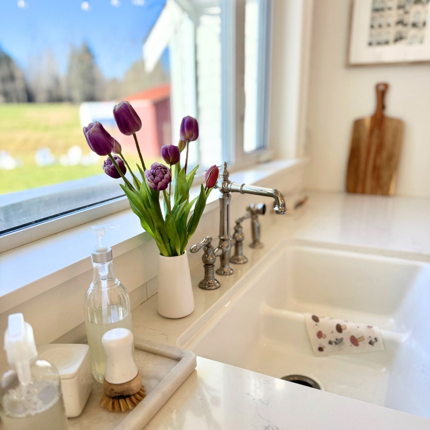 Tulipes artificielles violettes