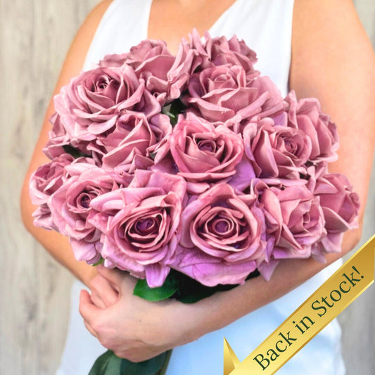 Mauve Artificial Tea Rose
