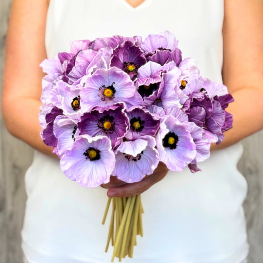 Purple Artificial Poppies