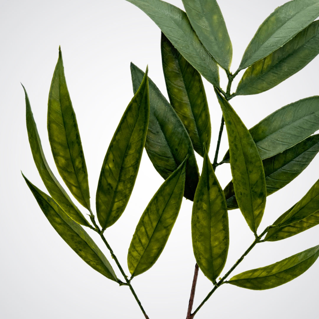 Detailed shot of artificial short willow spray, by Faux Florist Canada
