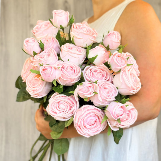 Pink Artificial Rose Spray