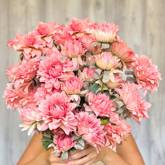 Pink Artificial Dahlias