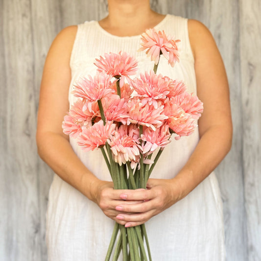 Coral Artificial Gerbera Daisies