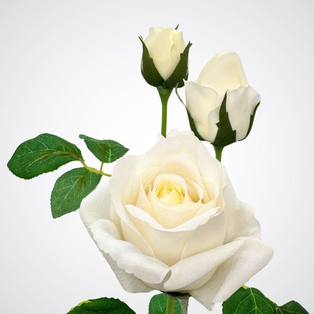 White Artificial Rose Spray