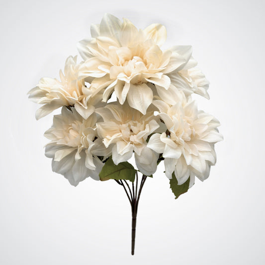 Ivory Artificial Dahlia Bush