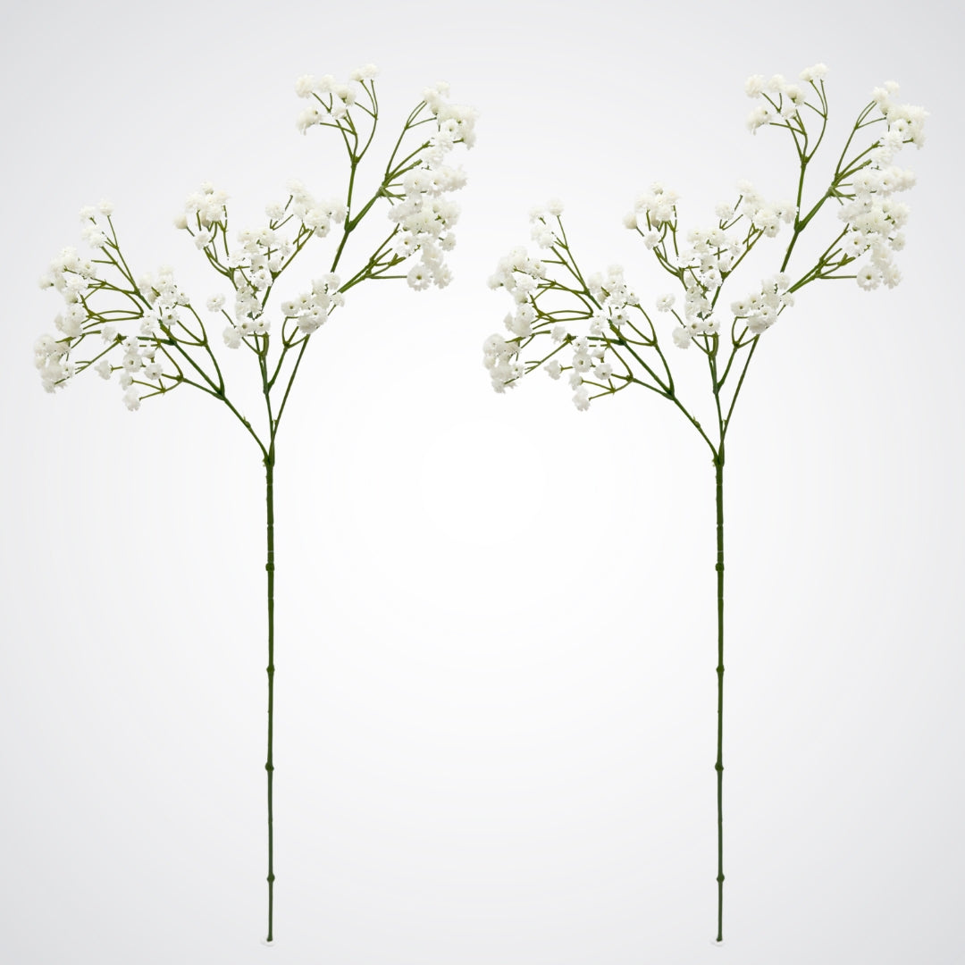 Set of 2 full length white artificial Baby's Breath flowers made by Real Touch, from My Faux Florist Canada