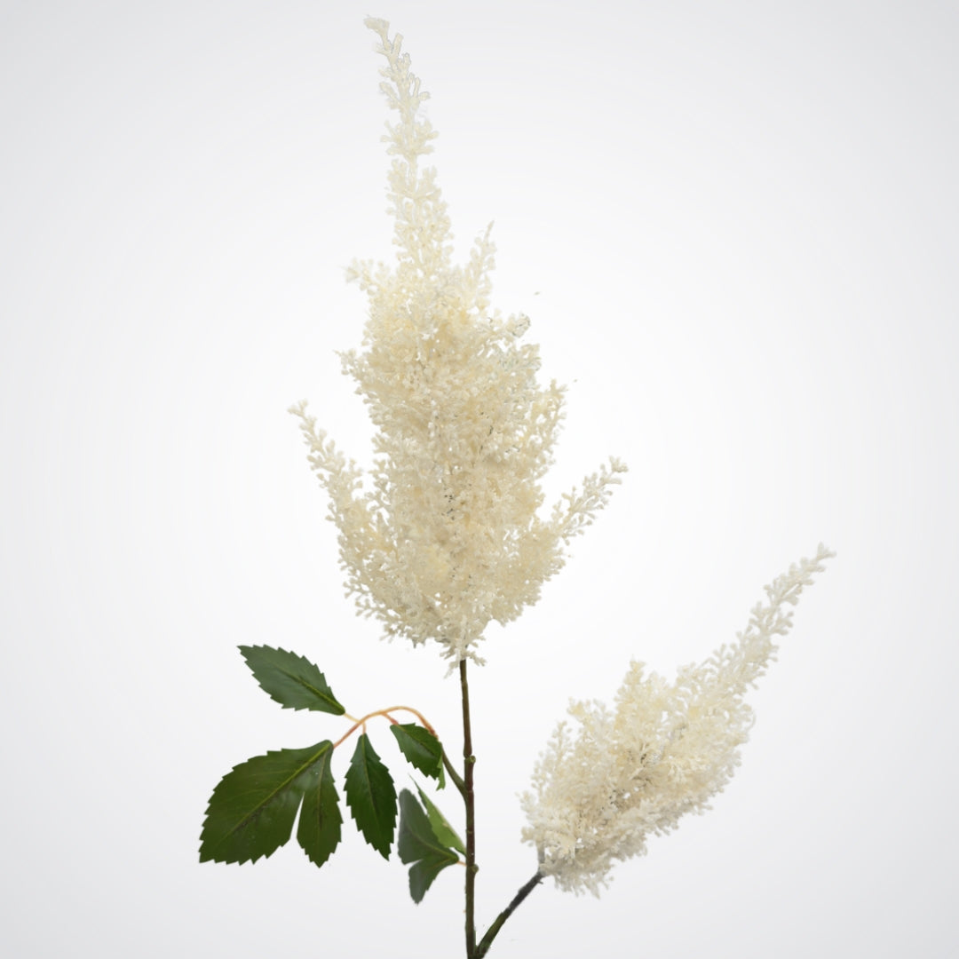 Bloom heads on a white artificial astilbe flower made by Real Touch, from My Faux Florist Canada
