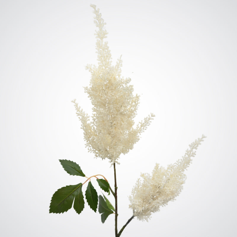 Bloom heads on a white artificial astilbe flower made by Real Touch, from My Faux Florist Canada