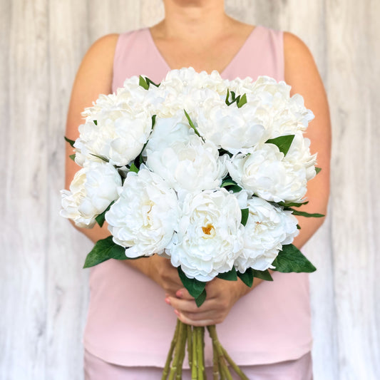 White Artificial Peony