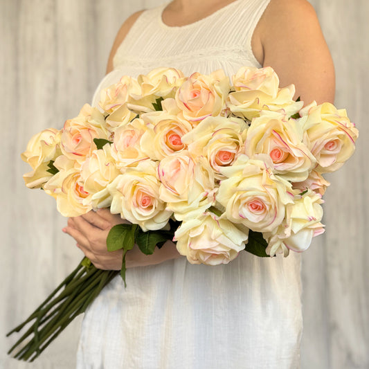 Creamy Artificial Tea Rose