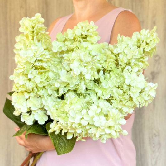 Linen Green Artificial Hydrangea