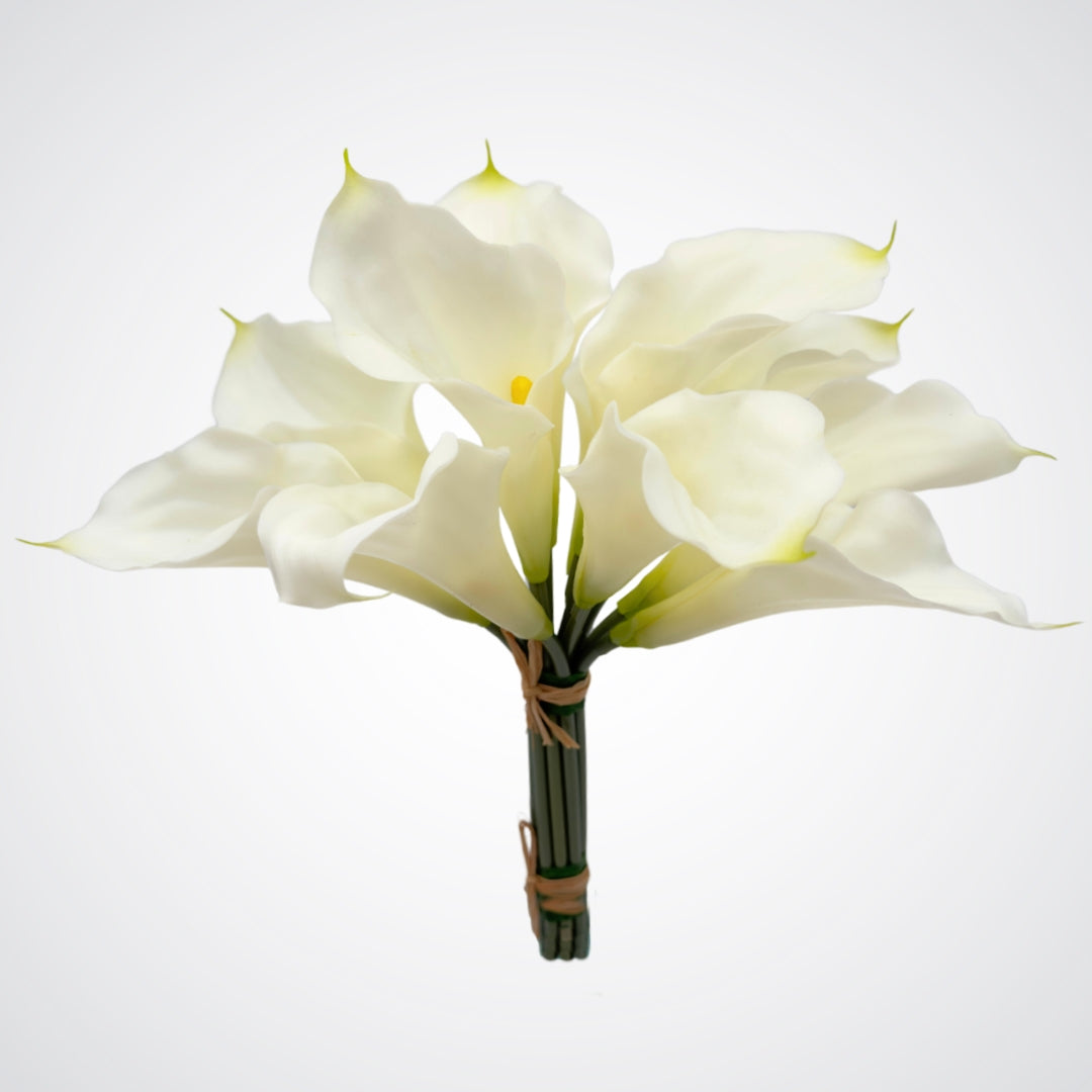 Bouquet of white realistic artificial lilies with realistic Real Touch petals, from My Faux Florist artificial flowers Canada.