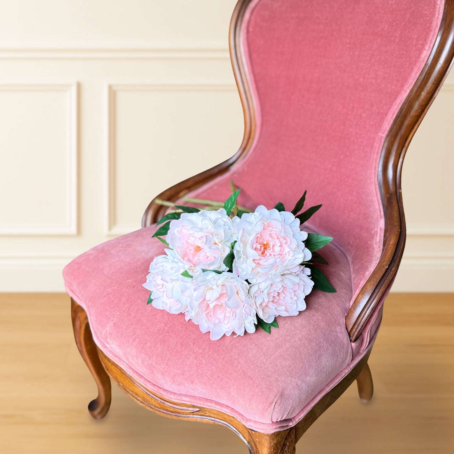 Lifelike Blush Peonies