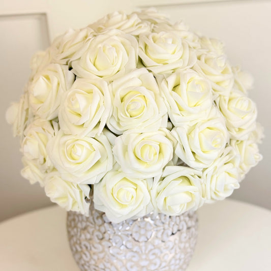 White Foam Roses