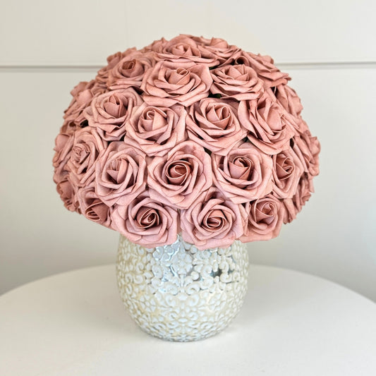 Dusty Rose Foam Roses