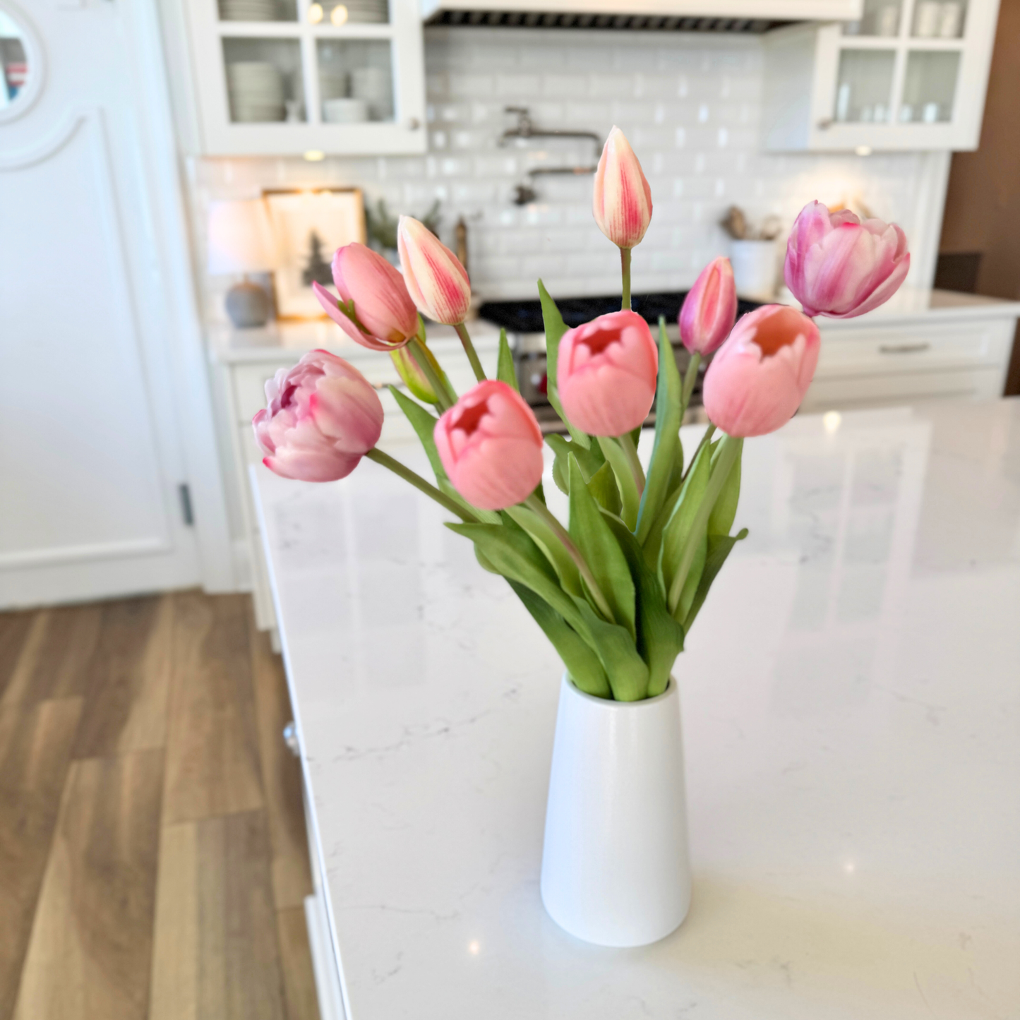 Tulipes artificielles roses