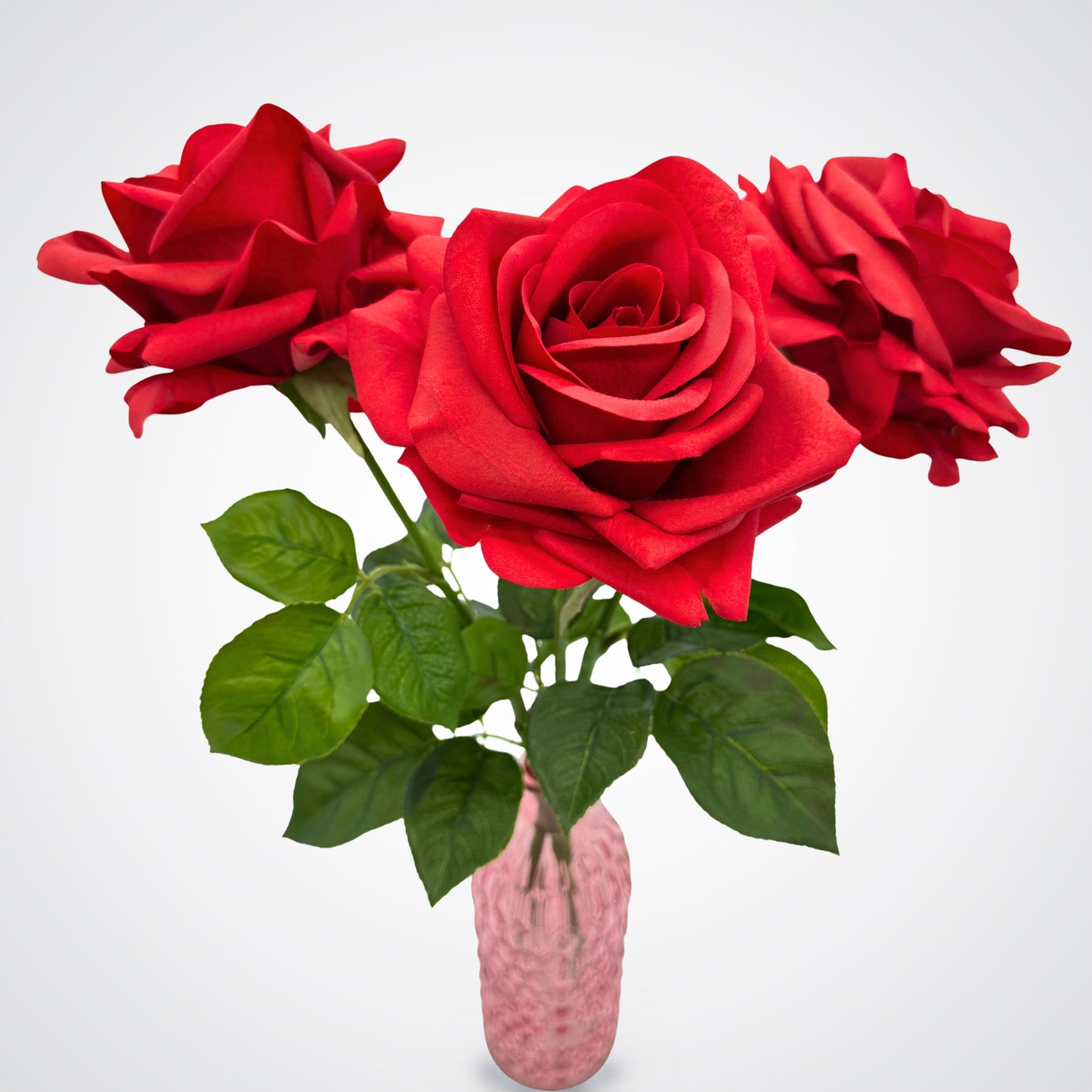 Classic Red | 3 Real Touch artificial roses for Valentine's Day by My Faux Florist Canada