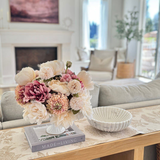 Fall Silk Flower Arrangement | Antique Pink
