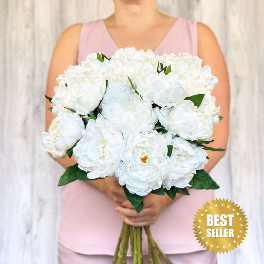 White Artificial Peony