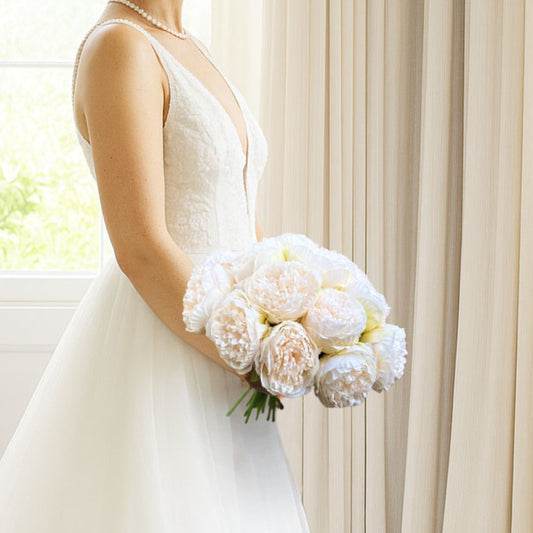 Warm Ivory Peonies