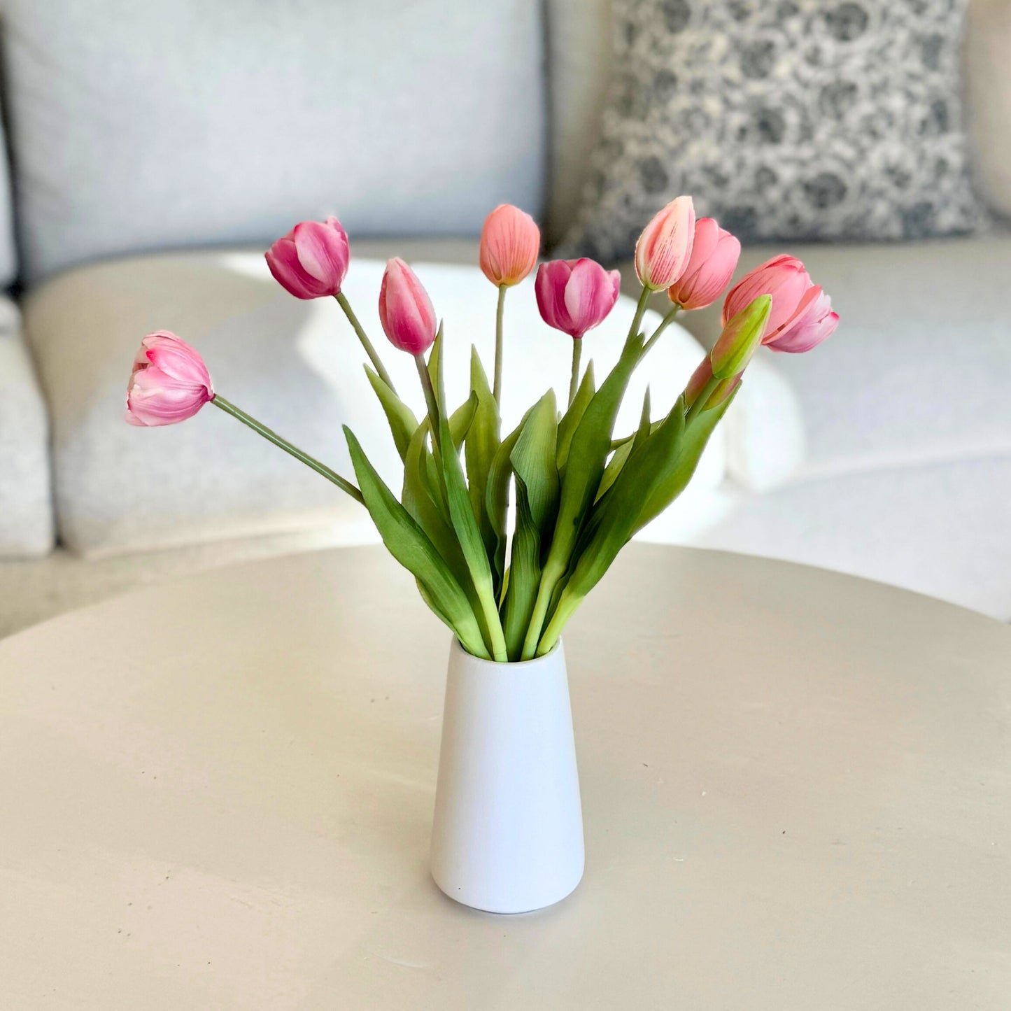 Tulipes artificielles roses