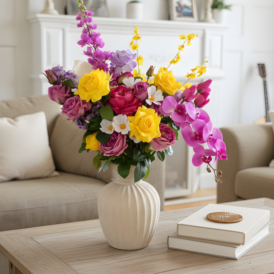 The Victorian (Vibrant Tones) Artificial Flower Bouquet