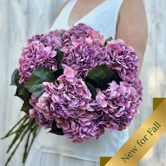 Vintage Mauve Real Touch Hydrangea