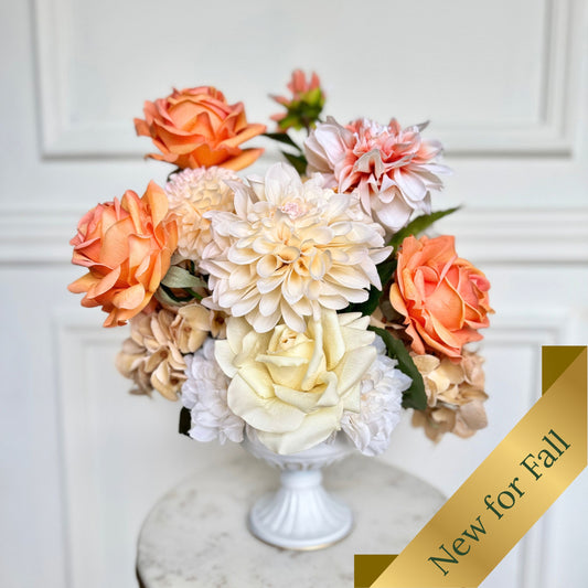 Fall Real Touch Flower Arrangement | Harvest Peach
