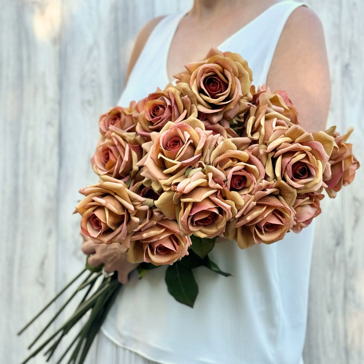 Pumpkin Spice Real Touch Rose
