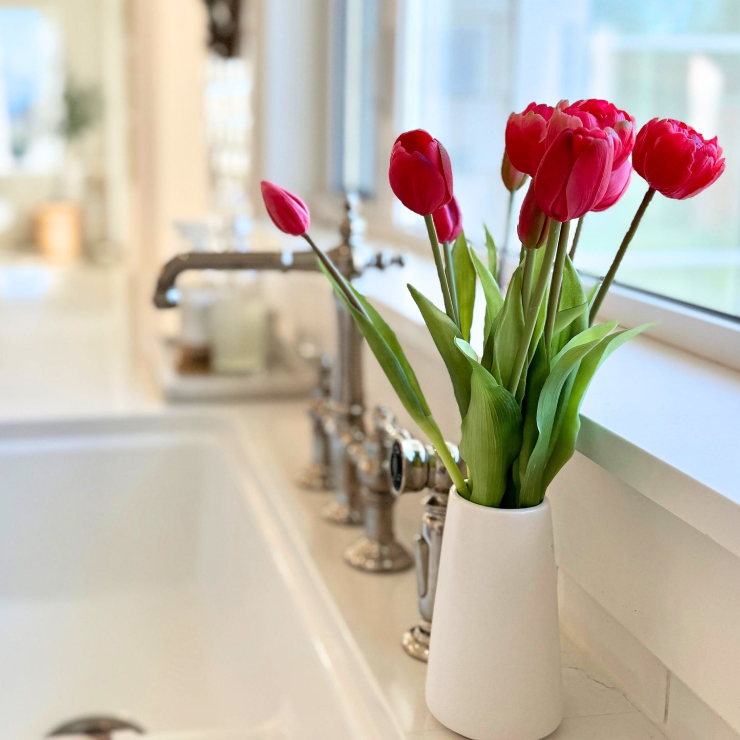 Rosé Artificial Tulips